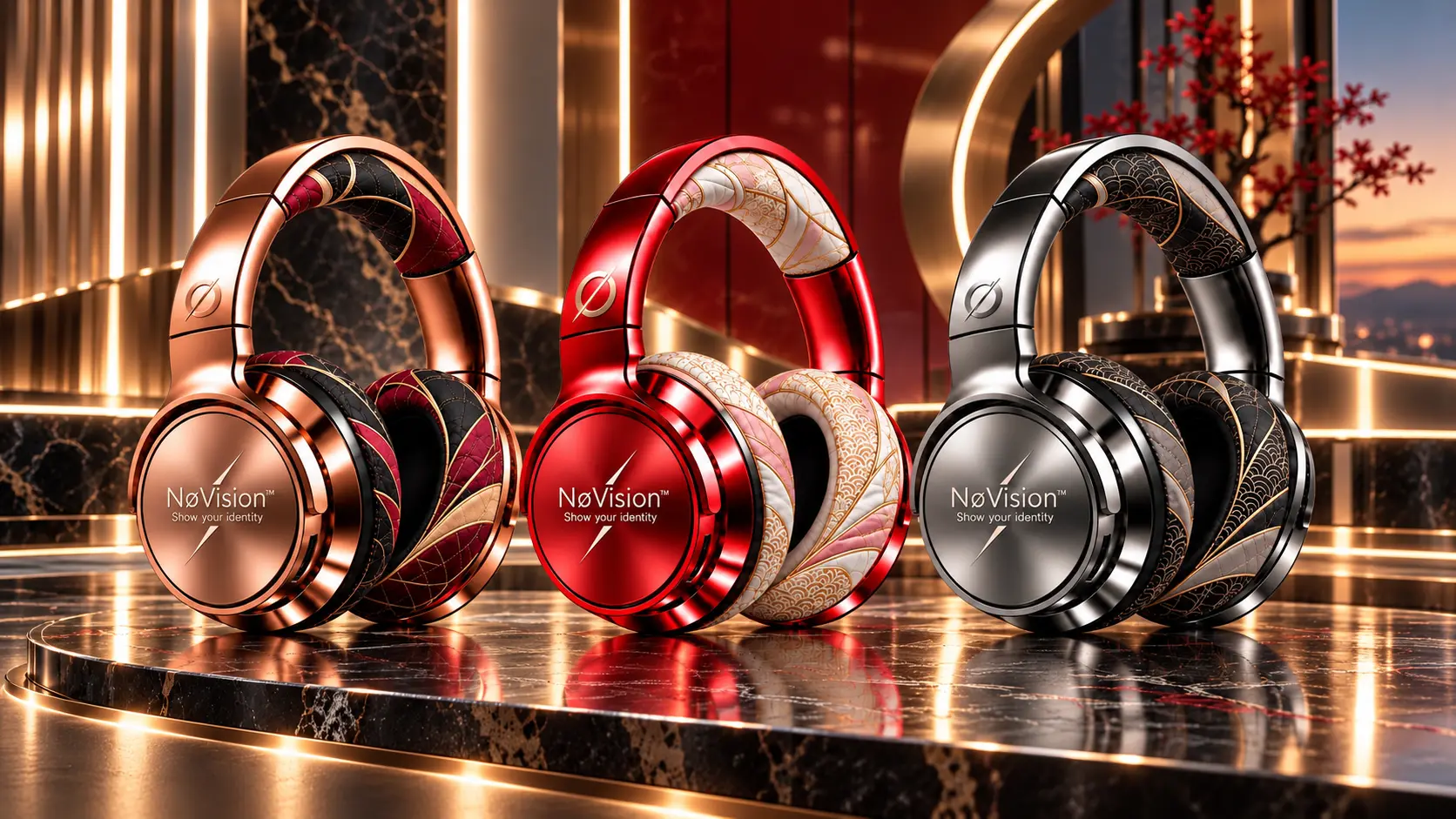Nøwexa© Kollektionen — NøSkin™ Kopfhörer und NøVision™ Visual Ear Caps